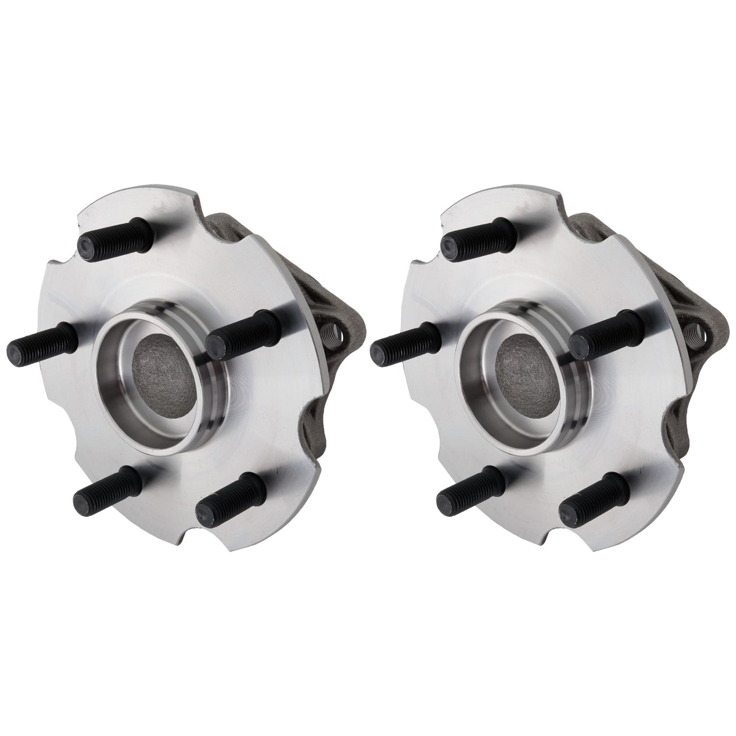 2-Wheel Set Rear, Driver and Passenger Side Wheel Hub, 5 Lugs, With Bearing, With Sensor, FWD, Includes (2) Wheel Hub and (2) Sway Bar Link