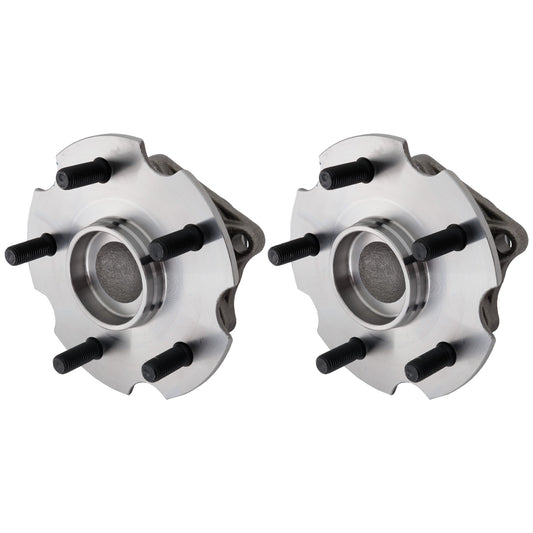 2-Wheel Set Rear, Driver and Passenger Side Wheel Hub, 5 Lugs, With Bearing, With Sensor, FWD, Includes (2) Wheel Hub and (2) Sway Bar Link