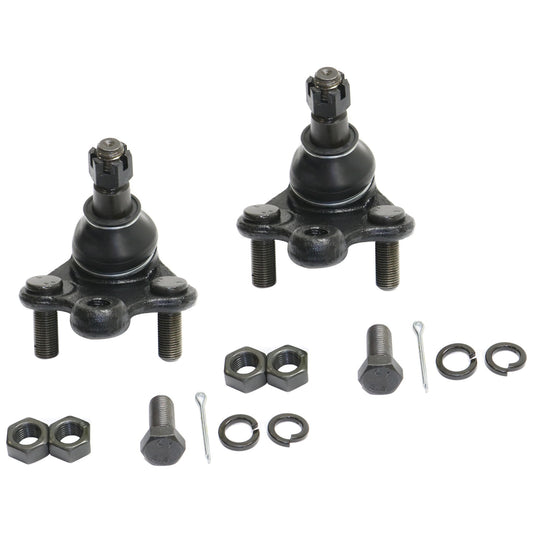 4-Piece Kit Front, Driver and Passenger Side, Lower Ball Joint, Includes (2) Ball Joint and (2) Tie Rod End