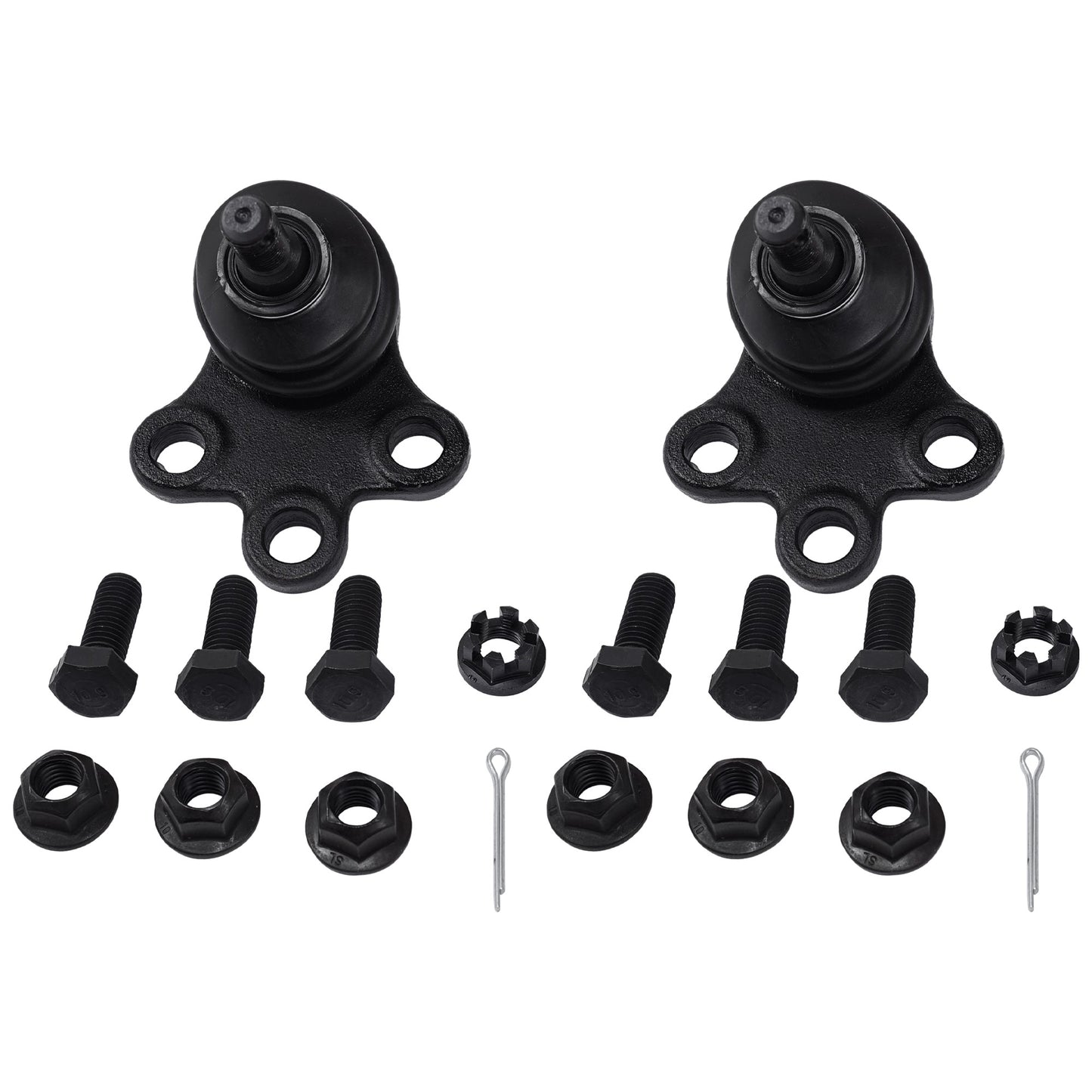 8-Piece Kit Front, Driver and Passenger Side, Lower Ball Joint, Includes (2) Ball Joint, (2) Sway Bar Link and (4) Tie Rod End