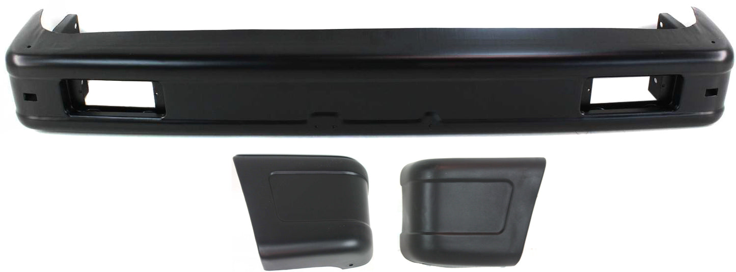 3-Piece Kit, Front Bumper, Painted Black, Includes (1) Bumper and (2) Bumper End