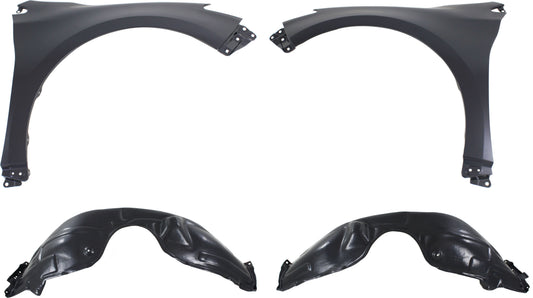 4-Piece Kit, Front, Driver and Passenger Side Fender, Includes (2) Fender and (2) Fender Liner