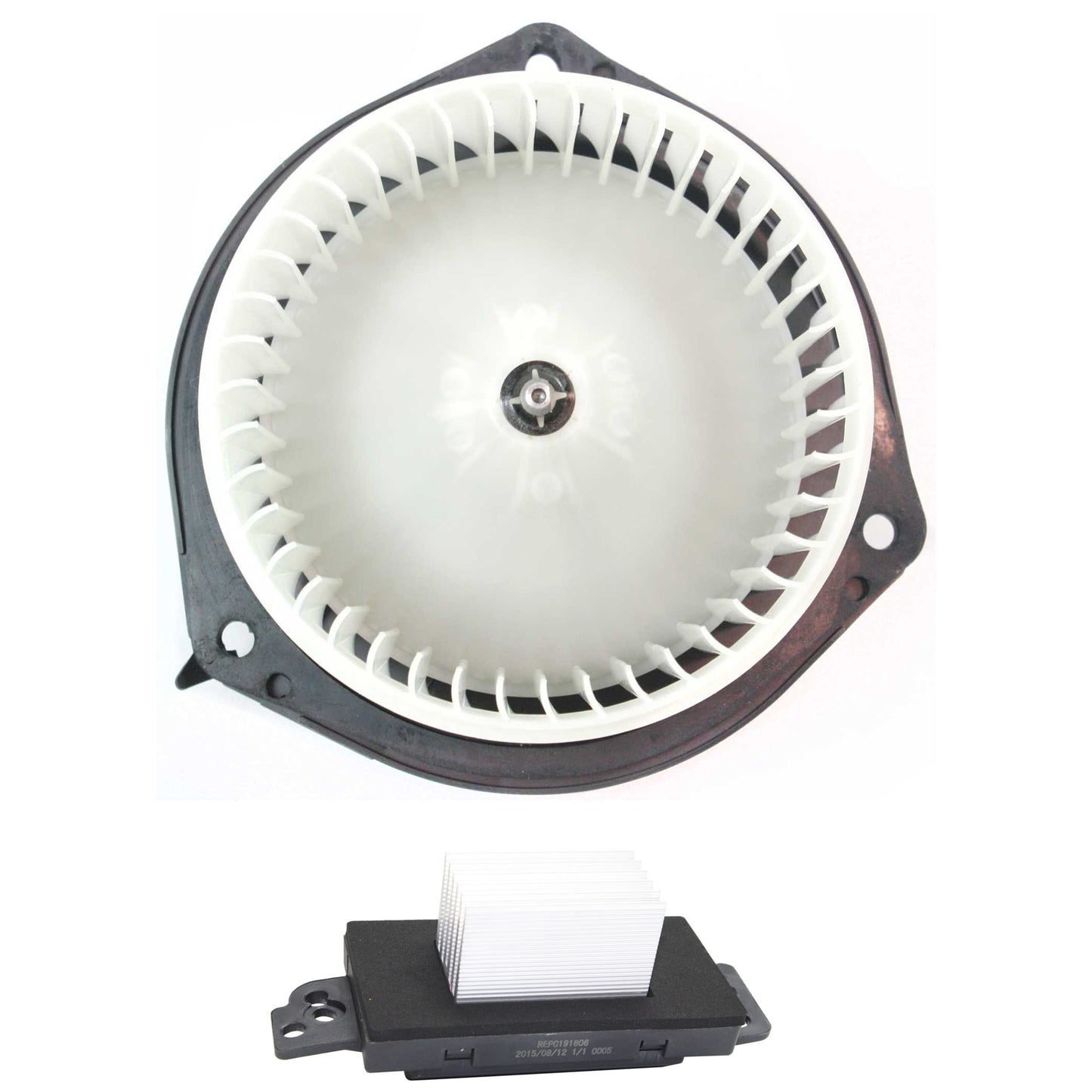 2-Piece Kit Blower Motor Kit, includes (1) Blower Motor and (1) Blower Motor Resistor