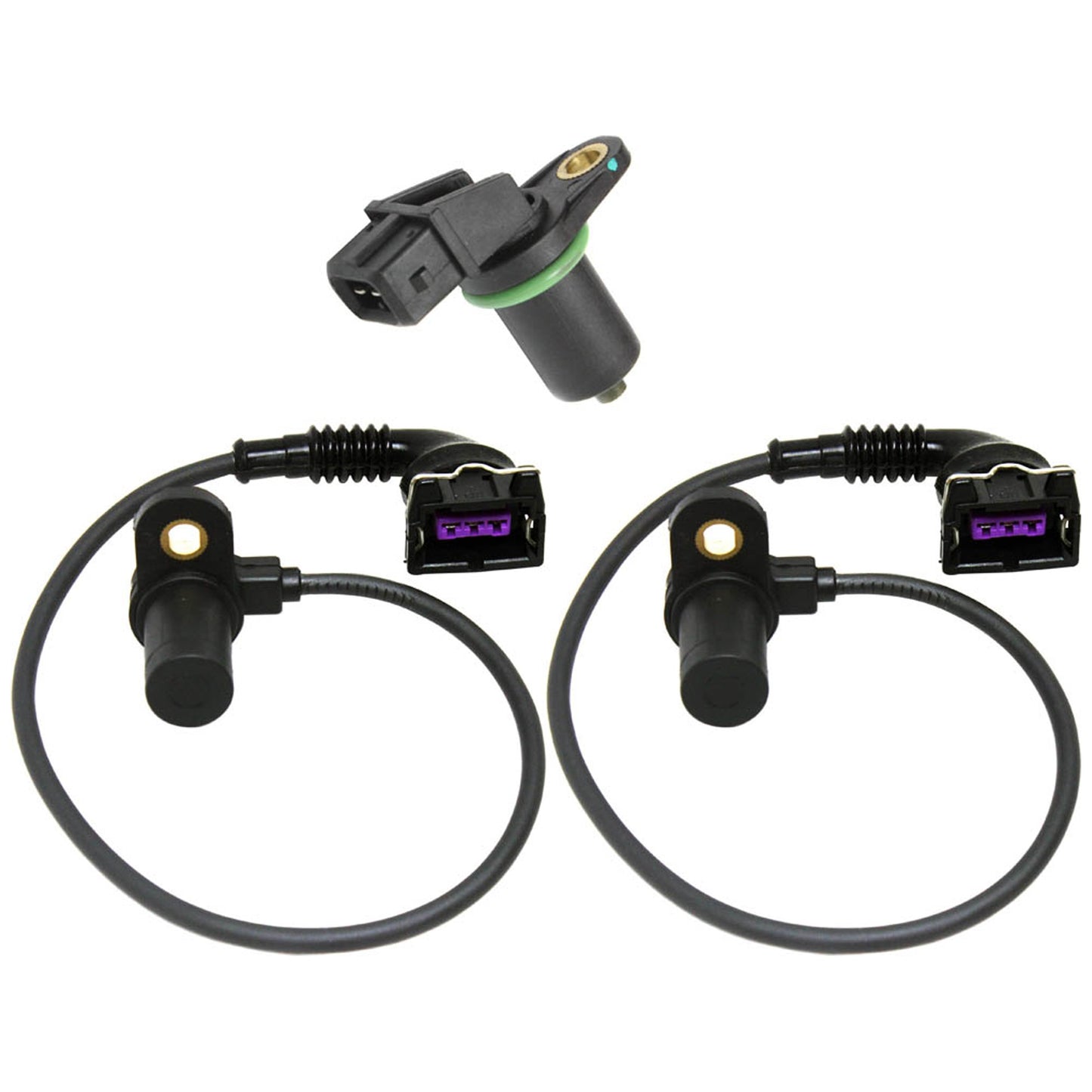 3-Piece Kit Crankshaft Position Sensor, Includes (1) Crankshaft Position Sensor and (2) Camshaft Position Sensor