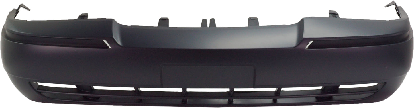 Передний грунтованный бампер без отверстий для противотуманных фар