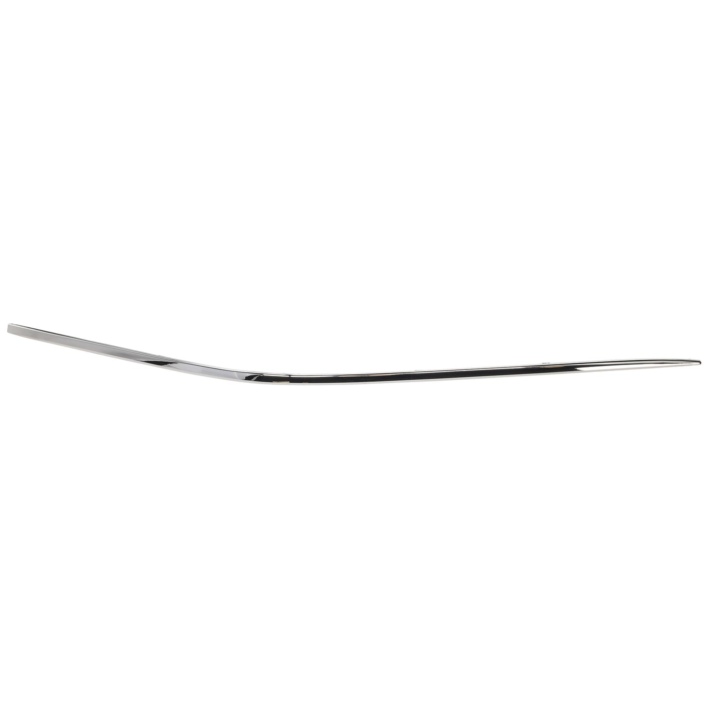 Front, Passenger Side Bumper Trim, Chrome, Side Bumper Molding, Without Turn Signal Light Hole, Mounts On Impact Strip