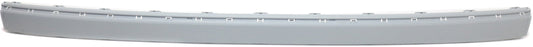 Rear, Center Bumper Trim, Chrome, Center Impact Strip, Without Parking Aid Sensor Holes