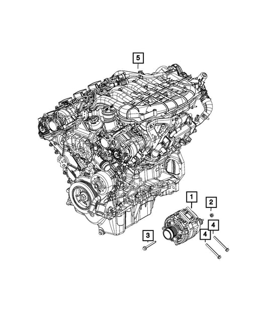 06512991AA Alternator Bolt - Direct Fit, Sold individually