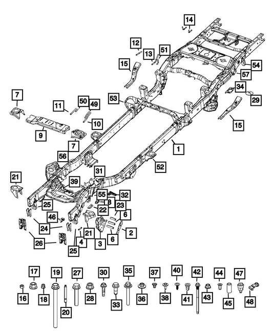 06513088AA Bolt - Direct Fit, Sold individually