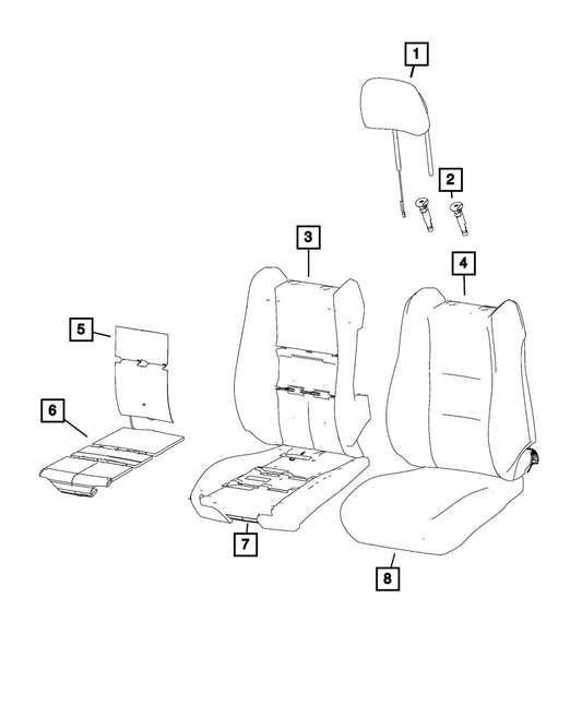 1NE84DX9AD Комплект для ремонта опоры подголовника Direct Fit, продается отдельно