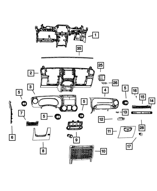 1PJ31DX9AD Крышка приборной панели, Sport Utility