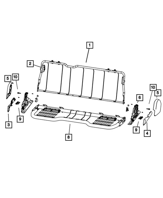 5NN96DX9AA Seat Switch Panel Bezel - Direct Fit, Sold individually