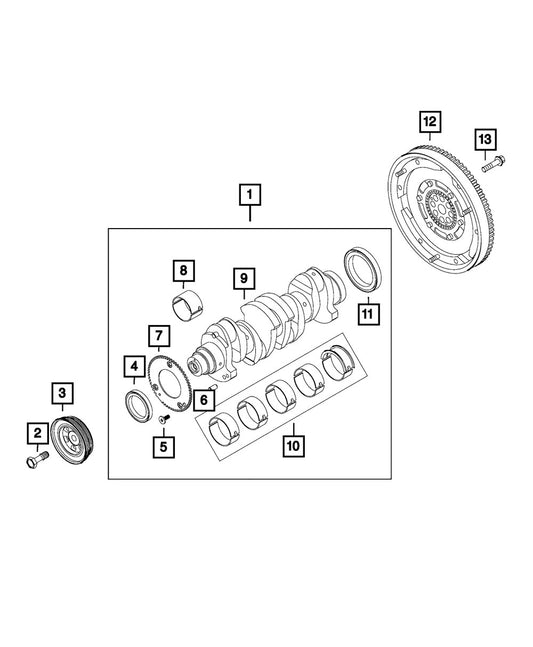 68095480AA Bolt - Direct Fit, Sold individually