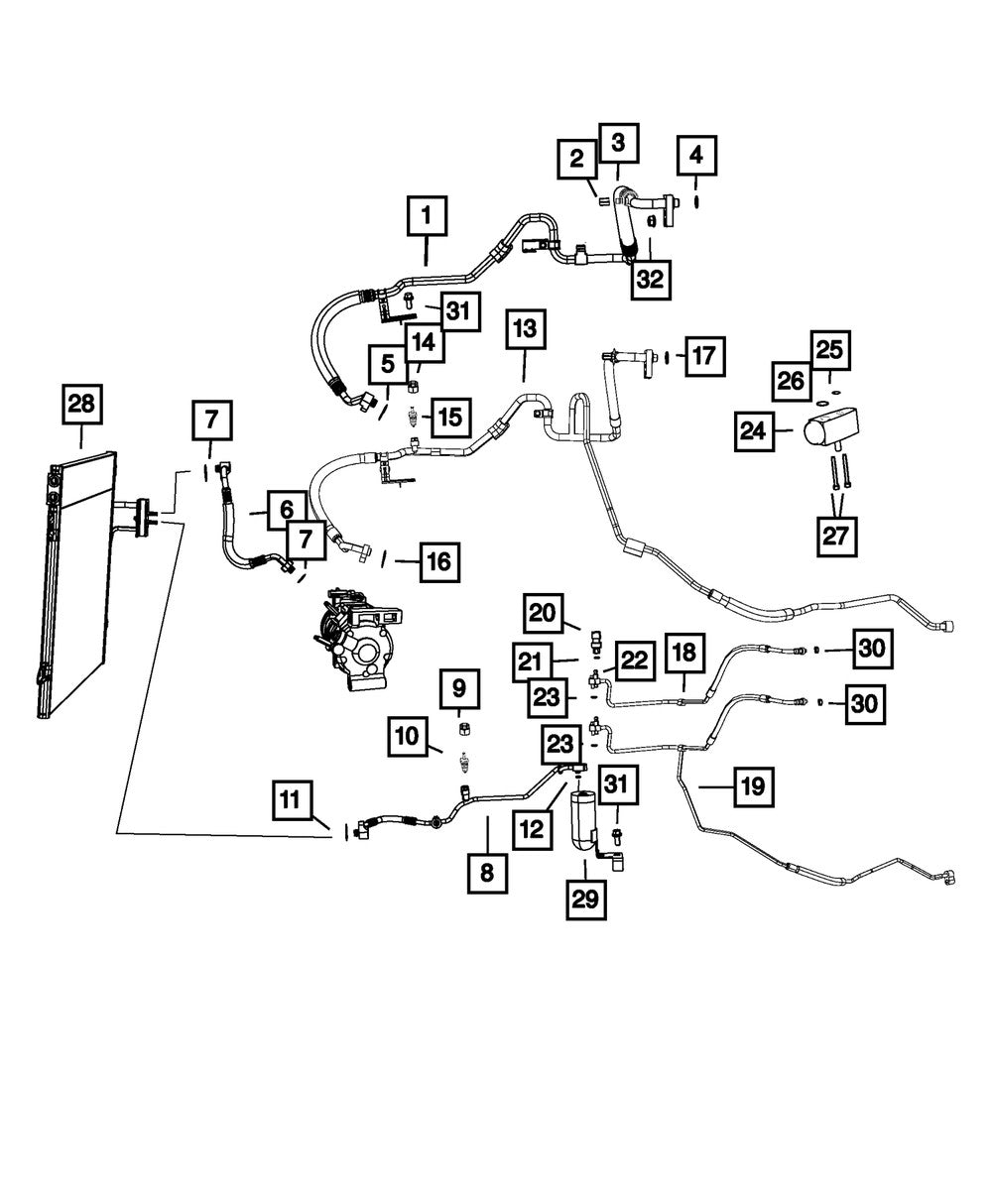 68142915AA A/C Receiver Drier - Direct Fit, Sold Individually