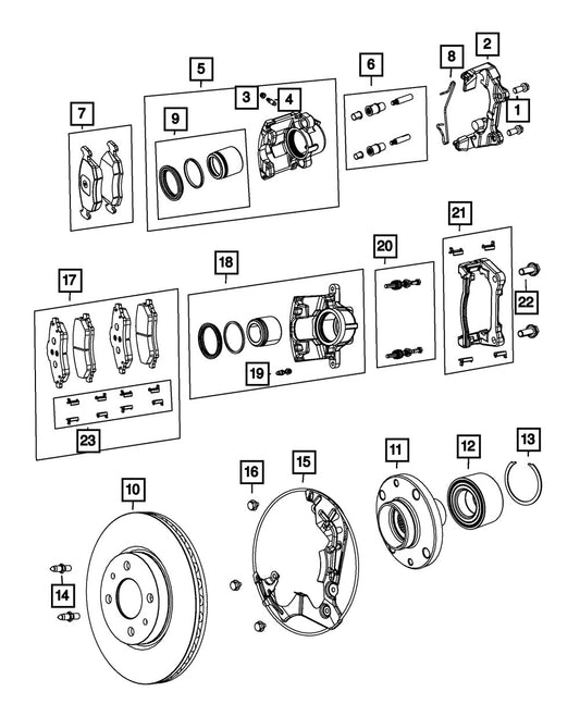68165970AB Disc Brake Caliper Piston Seal - Sold individually