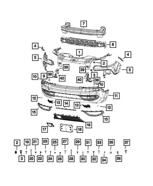 68285710AA Sport Utility Front Bumper Impact Absorber