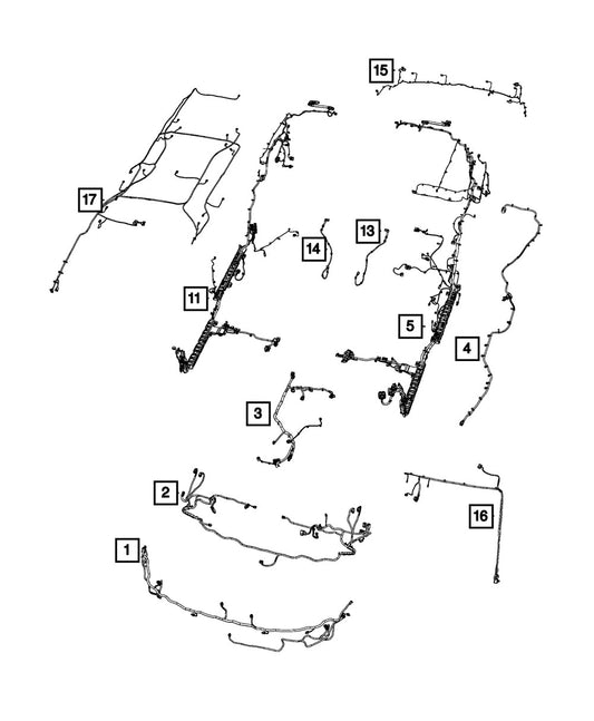 68354658AE Headlight Wiring Harness