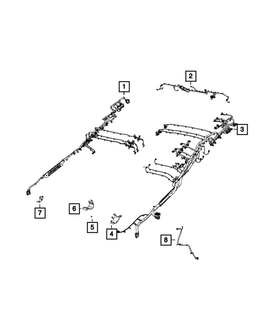 68367076AE Chassis Wiring Harness, Sold individually