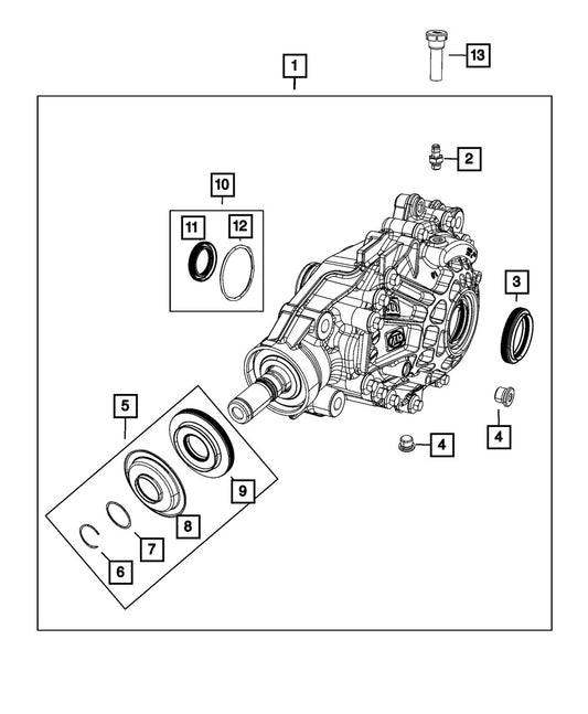 68425881AA Transfer Case Ring and Pinion Access Cover Bolt - Direct Fit, Sold individually