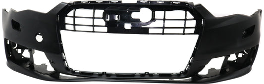 Front Primed Bumper Cover, For Models Without S-Line Package, With Chrome Trim, Without Parking Aid Sensor Holes, CAPA CERTIFIED