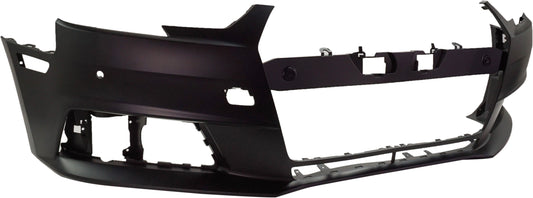 Front Primed Bumper Cover, With Parking Aid Sensor Holes, Without Headlight Washer Holes