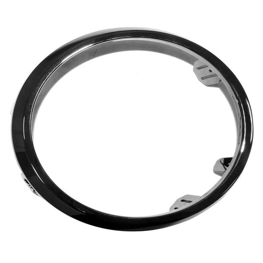 Front, Passenger Side Fog Light Trim, Black and Chrome