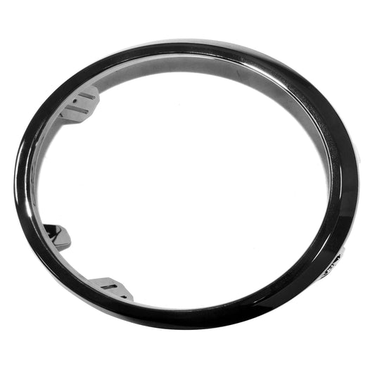 Front, Driver Side Fog Light Trim, Black and Chrome