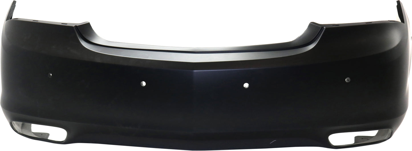 Rear Primed Bumper Cover, Premium Model, With Parking Aid Sensor Holes, Without Side Object Sensor Holes CAPA Certified