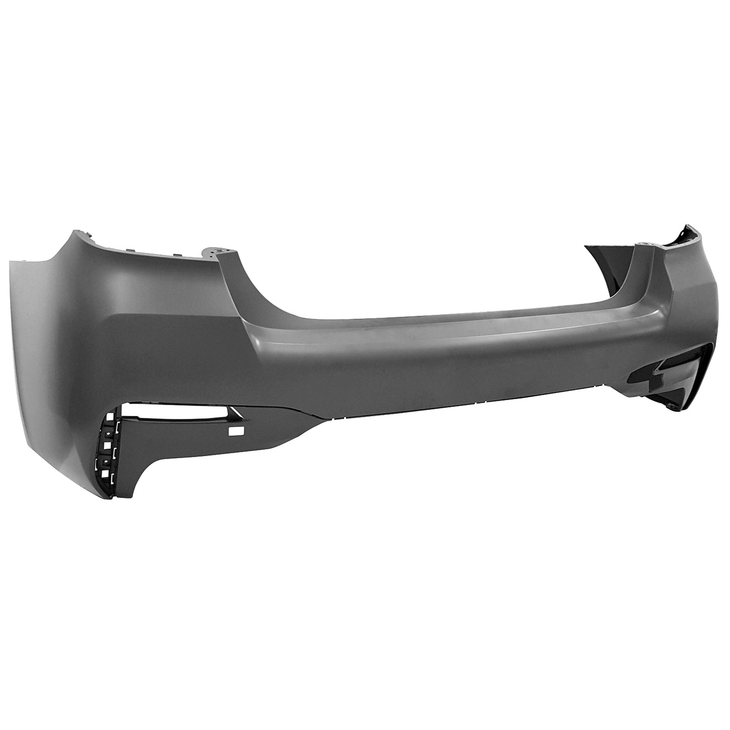 Rear Primed Bumper Cover, Without Park Distance Control Sensor Holes