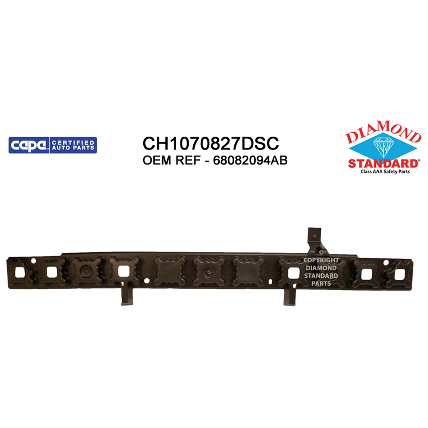 Front Bumper Absorber CAPA Certified