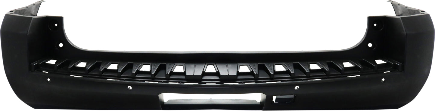 Rear Primed Bumper Cover, With Trailer Hitch And Spare Tire Access Hole, CAPA CERTIFIED