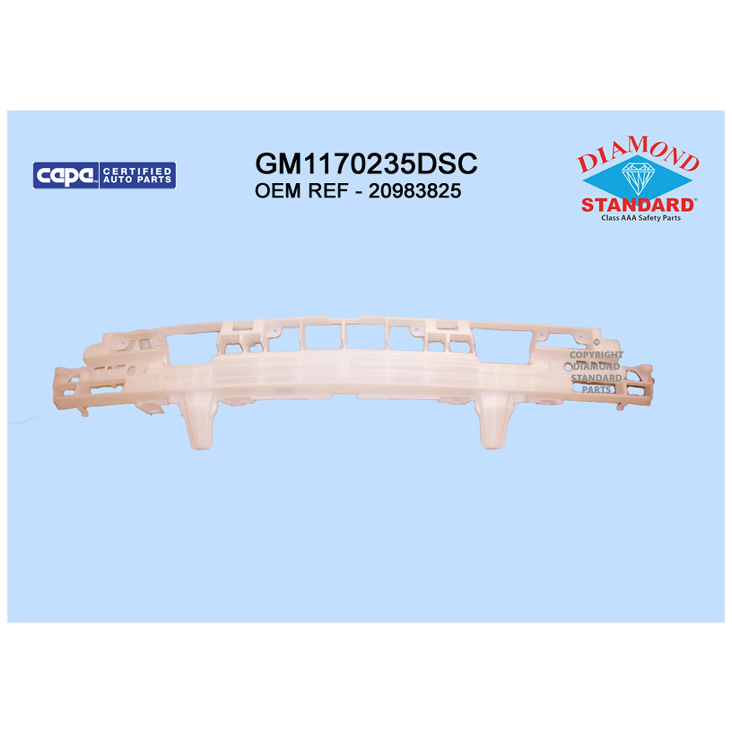 Rear Bumper Absorber CAPA Certified