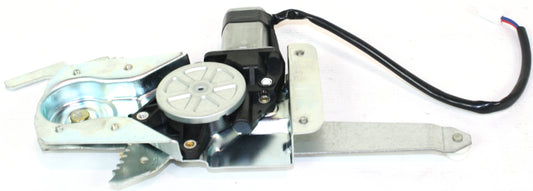 Rear, Driver Side Power Window Regulator, With Motor