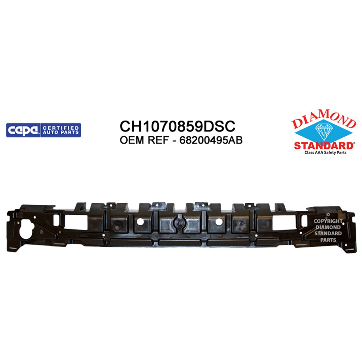 Front Bumper Absorber CAPA Certified