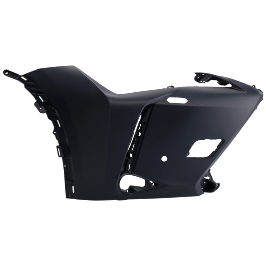 Front, Passenger Side Bumper End, Primed Plastic