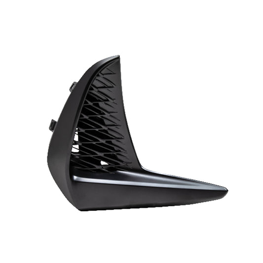 Front, Passenger Side, Outer Bumper End, Textured Plastic