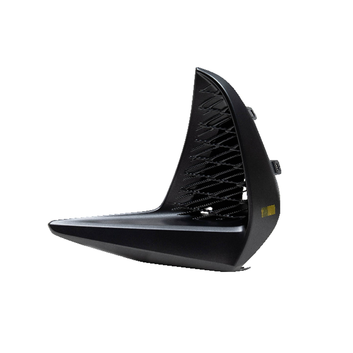 Front, Driver Side, Outer Bumper End, Textured Plastic