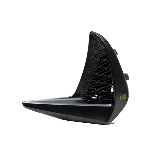 Front, Driver Side, Outer Bumper End, Textured Plastic