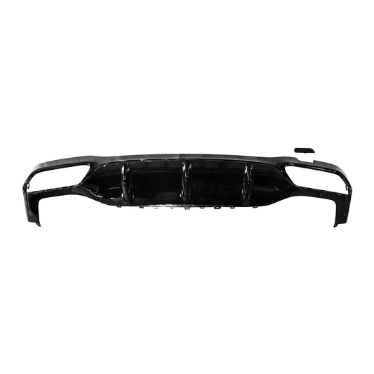 Rear, Lower Valance, Bumper Cover, Painted Black