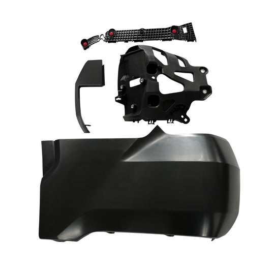 Накладка на задний бампер со стороны водителя, грунтованная внешняя