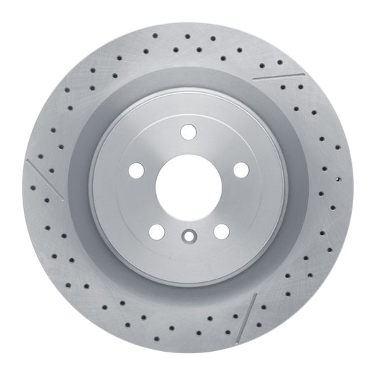 ECE-63141 Rear Brake Disc, Cross-drilled and Slotted,, 5.5L, 8Cyl