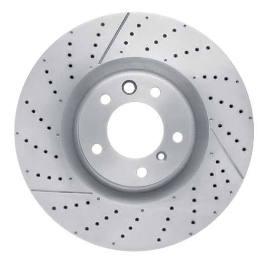 ECE-63147 Front Brake Disc, Cross-drilled and Slotted