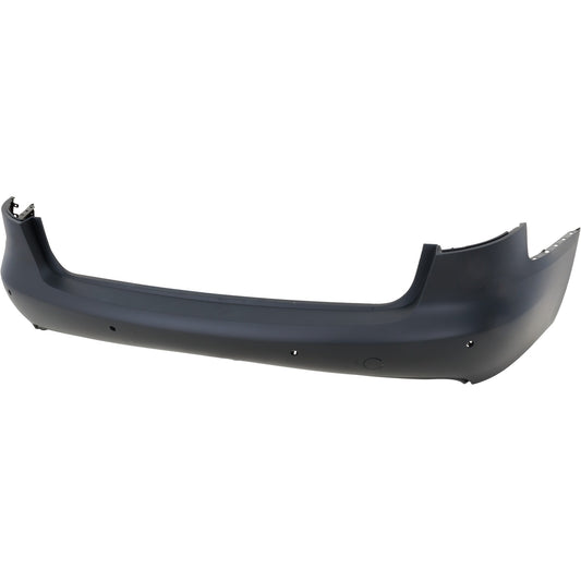 Накладка на задний бампер, грунтованная, универсал, для моделей без пакета S-Line, с отверстиями для датчиков парковки