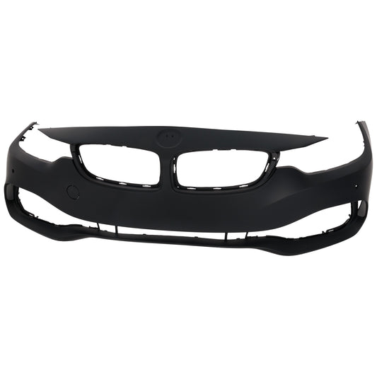 Front Primed Bumper Cover, For Models with Side View Camera and Park Distance Control Sensor Holes and without M Sport Package, Park Assist System and Headlight Washer Holes