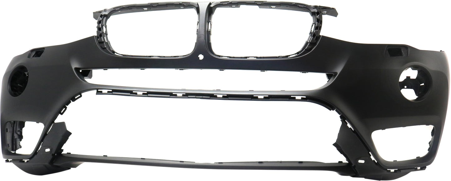 Front Primed Bumper Cover, Without Fog Light Holes, With Parking Assist Sensor, For Models Without M Package