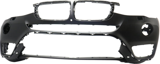 Front Primed Bumper Cover, Without Fog Light Holes, With Parking Assist Sensor, For Models Without M Package