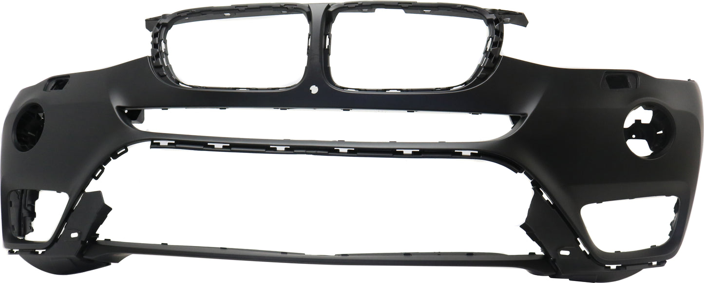 Front Primed Bumper Cover, With Fog Light Holes, For Models Without Parking Assist Sensor and M Package, CAPA CERTIFIED