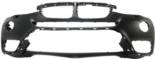 Front Primed Bumper Cover, With Fog Light Holes and Parking Assist Sensor, With Surround View, For Models Without M Package