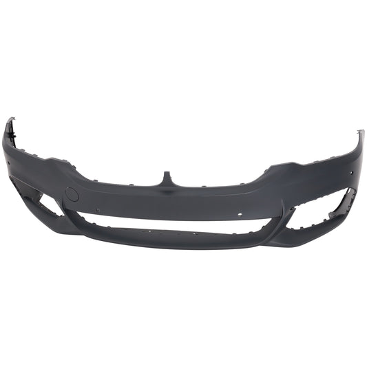 Front Primed Bumper Cover, For Models with M Package, Park Distance Control Sensor, and Park Assist System and without Headlight Washer, CAPA Certified