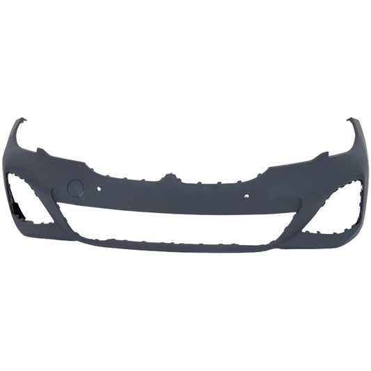 Front Primed Bumper Cover, Base Model, Without Parktronic Holes